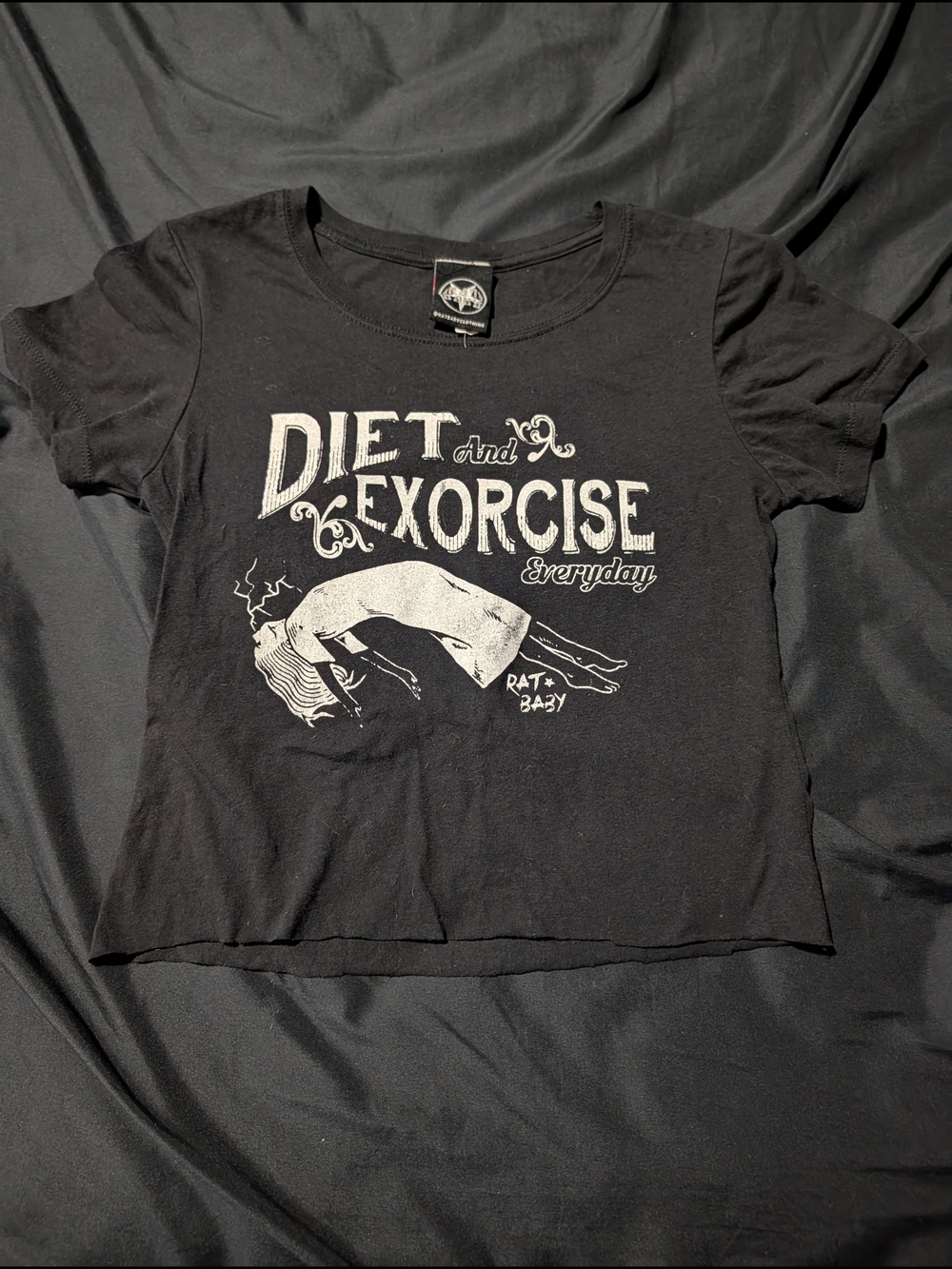 Black 'Diet and Exorcise Everyday' Graphic Tee